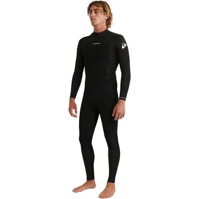 2024 Quiksilver Hombres Prologue 4/3mm Back Zip Neopreno EQYW103221 - Black